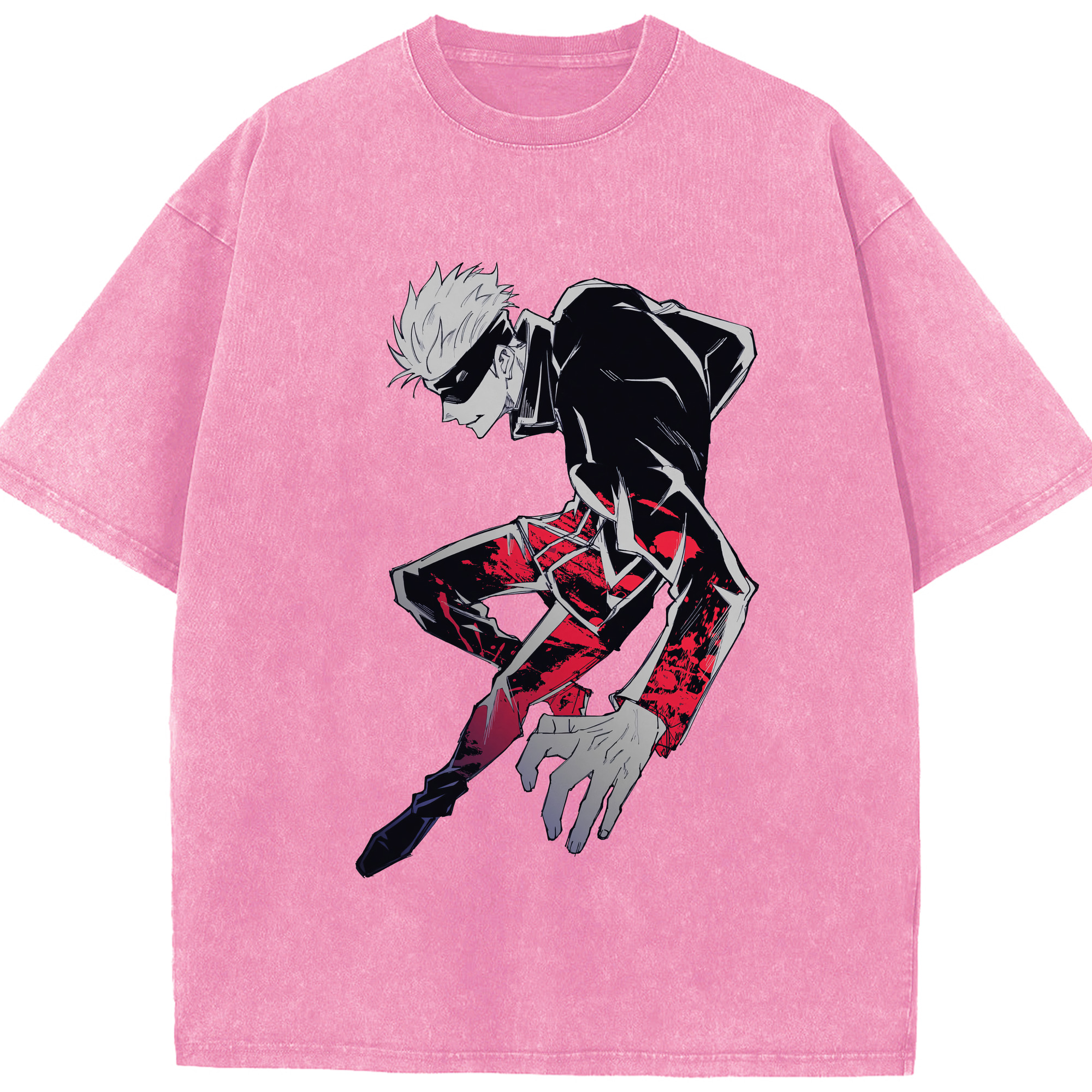 （画像用） 呪術廻戦 Jujutsu Kaisen 綿100% ヴィンテージ風 半袖Tシャツ（フロントプリント）